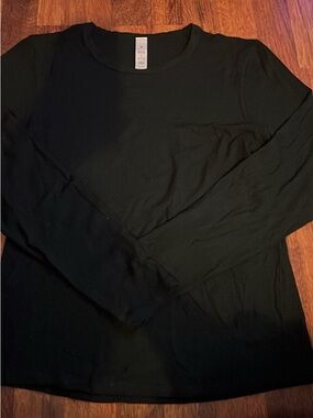 Yogalicious Black Long Sleeve Crew Neck Tee